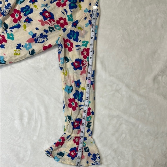 Pepe Jeans floral Ruffled Bishop Sleeve Dress size M - Picture 7 of 14